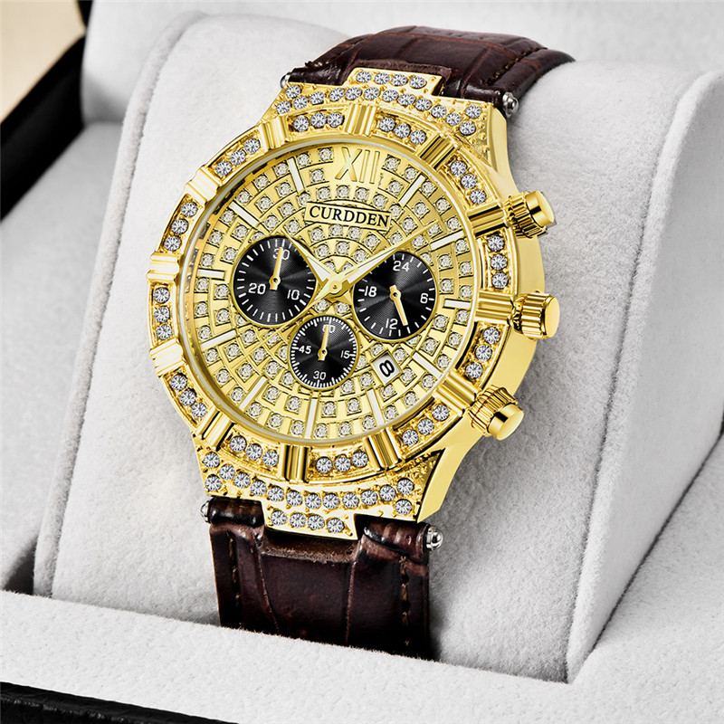 Leather Watch Band Men - 남자 원래 CURDDEN 브랜드 시계 학생