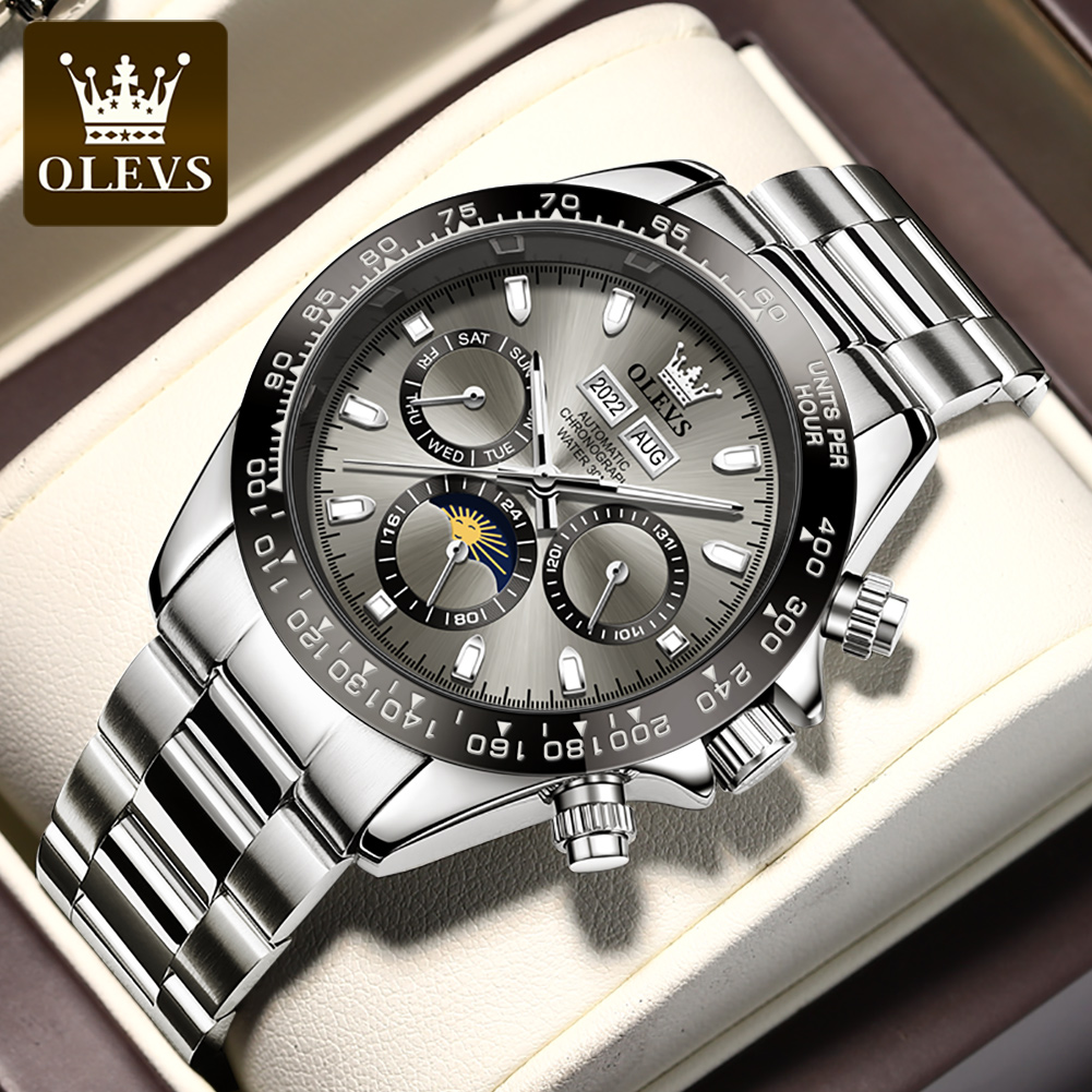 Seiko Watch Presage - OLEVS 6654 럭셔리 남성용 시계 크로노