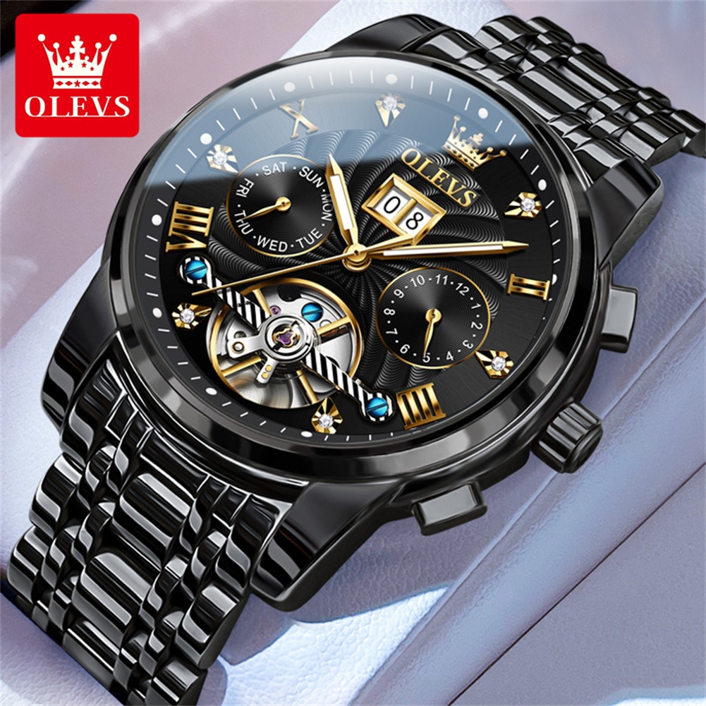 OLEVS 클래식 남성용 시계 뚜르비옹 다기능 완전 자 - Rolex Watch Datejust 리뷰 및 가격