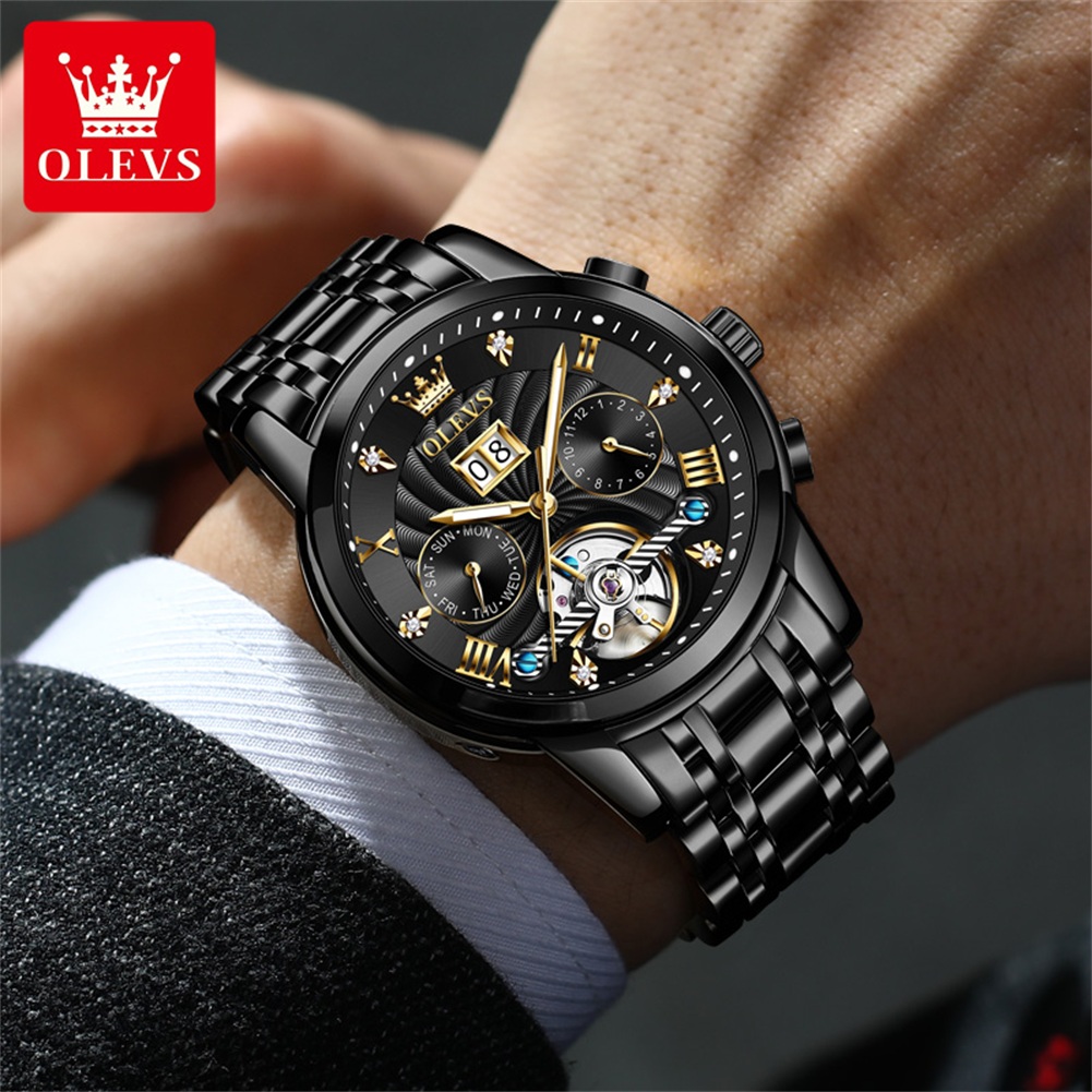 OLEVS 클래식 남성용 시계 뚜르비옹 다기능 완전 자 - Rolex Watch Datejust 리뷰 및 가격