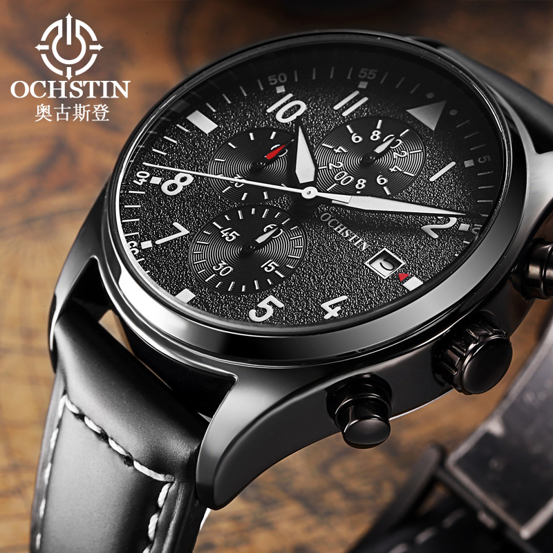OCHSTIN 오리지널 남성용 크로노그래프 시계 스톱워 - Leather Watch Band Men 리뷰 및 가격